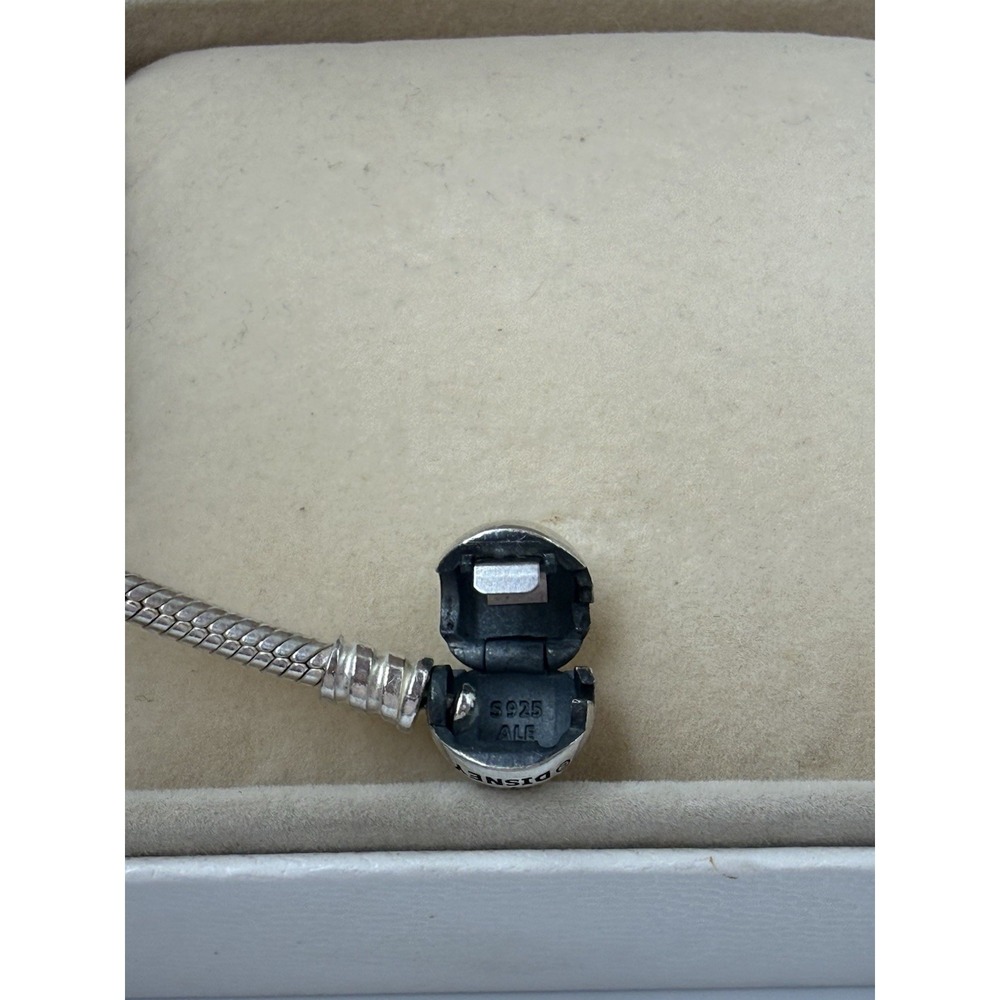 Pandora Disney Parks Silver Bracelet with Minnie Mouse Ear Hat Charm & Box - Picture 5 of 9